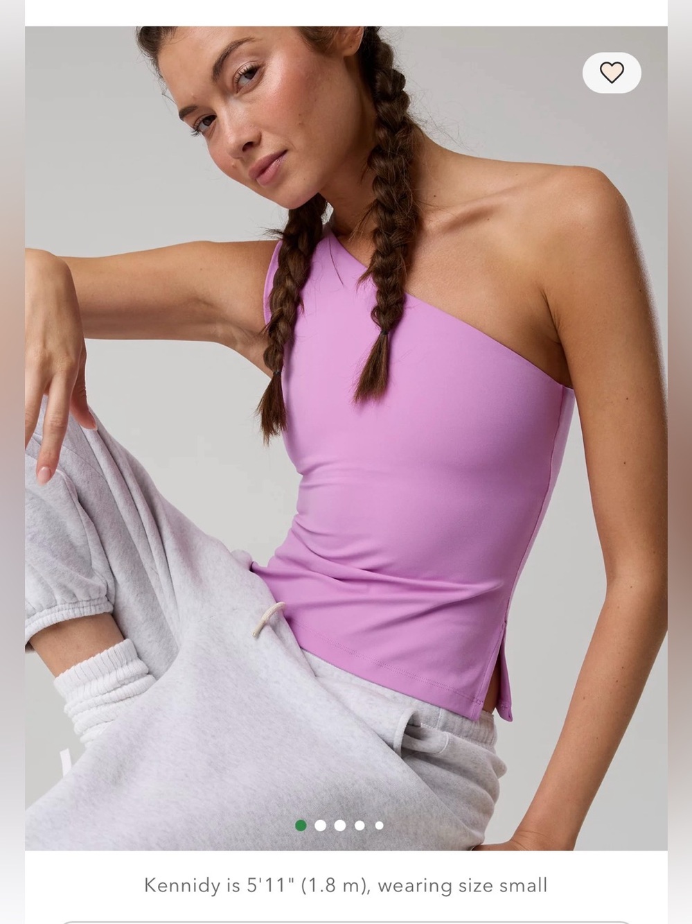 NWT Aerie One-Shoulder Lavender Women's Tank Top- size M